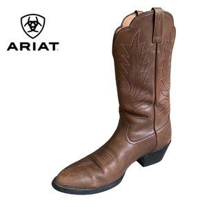 Ariat Brown Genuine Leather Cowboy Boots - Size 9B